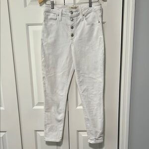 MADEWELL White High-Waisted Jeans